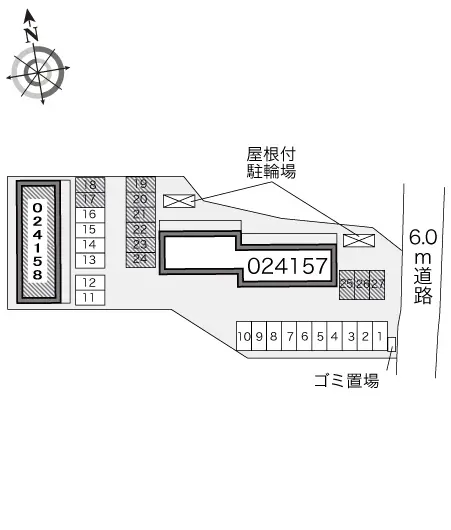 ★手数料０円★福島市方木田　月極駐車場（LP）